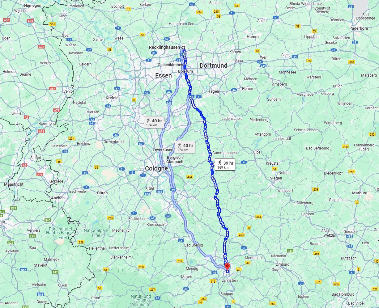 Anreise von Recklinghausen Zu Koblenz Über 