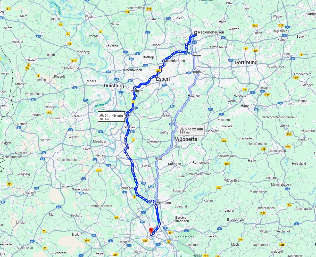Anreise von Recklinghausen Zu Köln Über 
