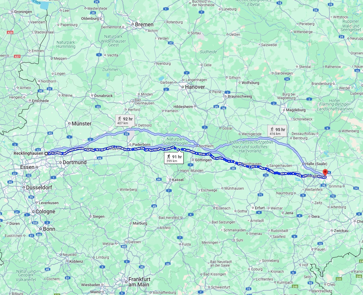 Anreise von Recklinghausen Zu Leipzig Über 