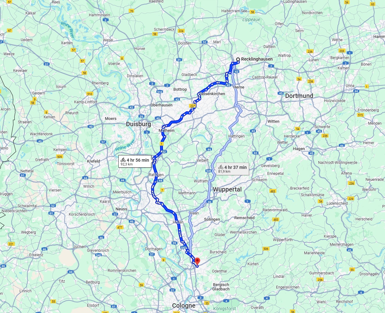 Anreise von Recklinghausen Zu Leverkusen Über 