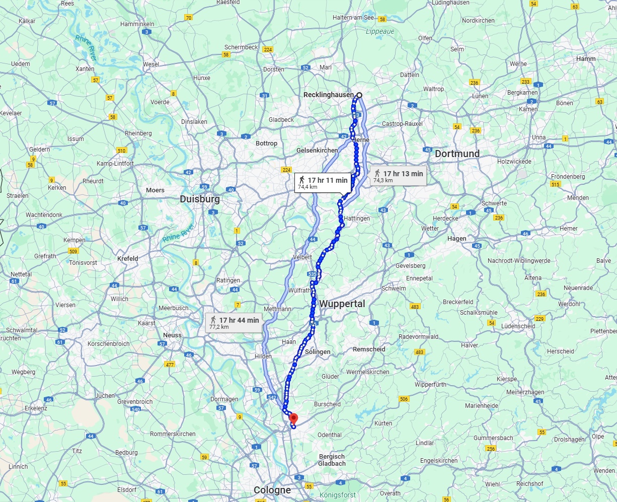 Anreise von Recklinghausen Zu Leverkusen Über 