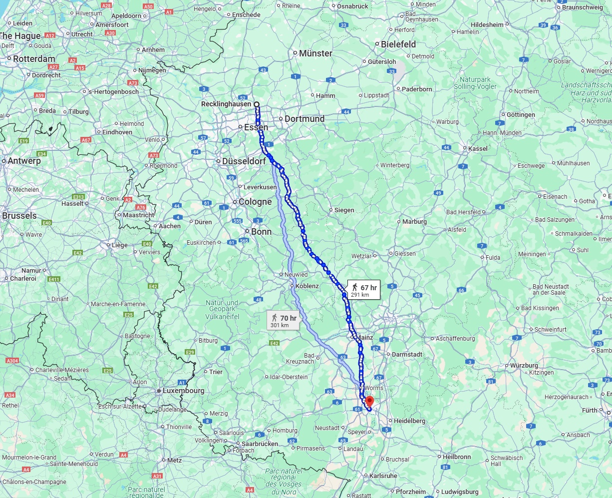 Anreise von Recklinghausen Zu Ludwigshafen am Rhein Über 