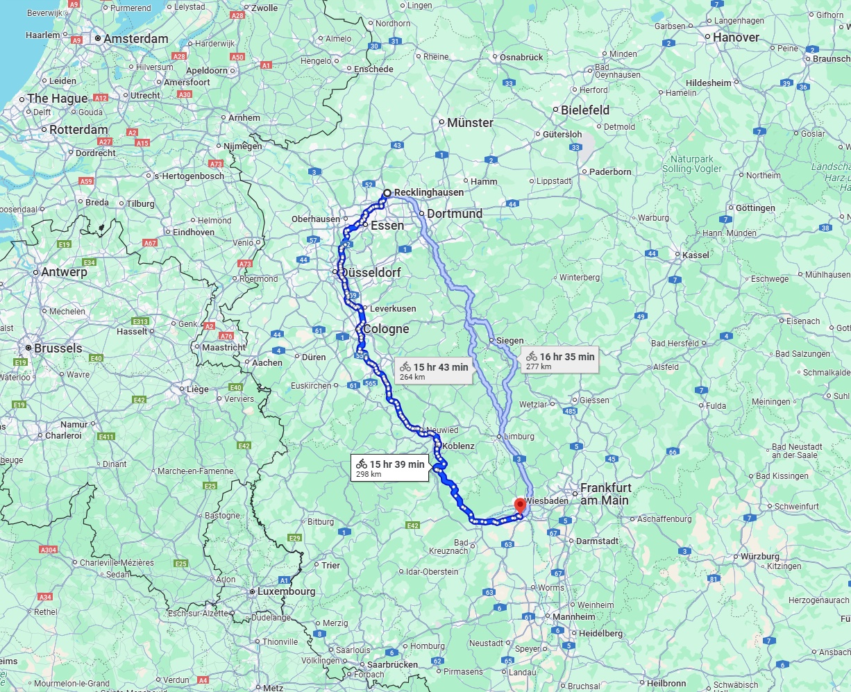 Anreise von Recklinghausen Zu Mainz Über 