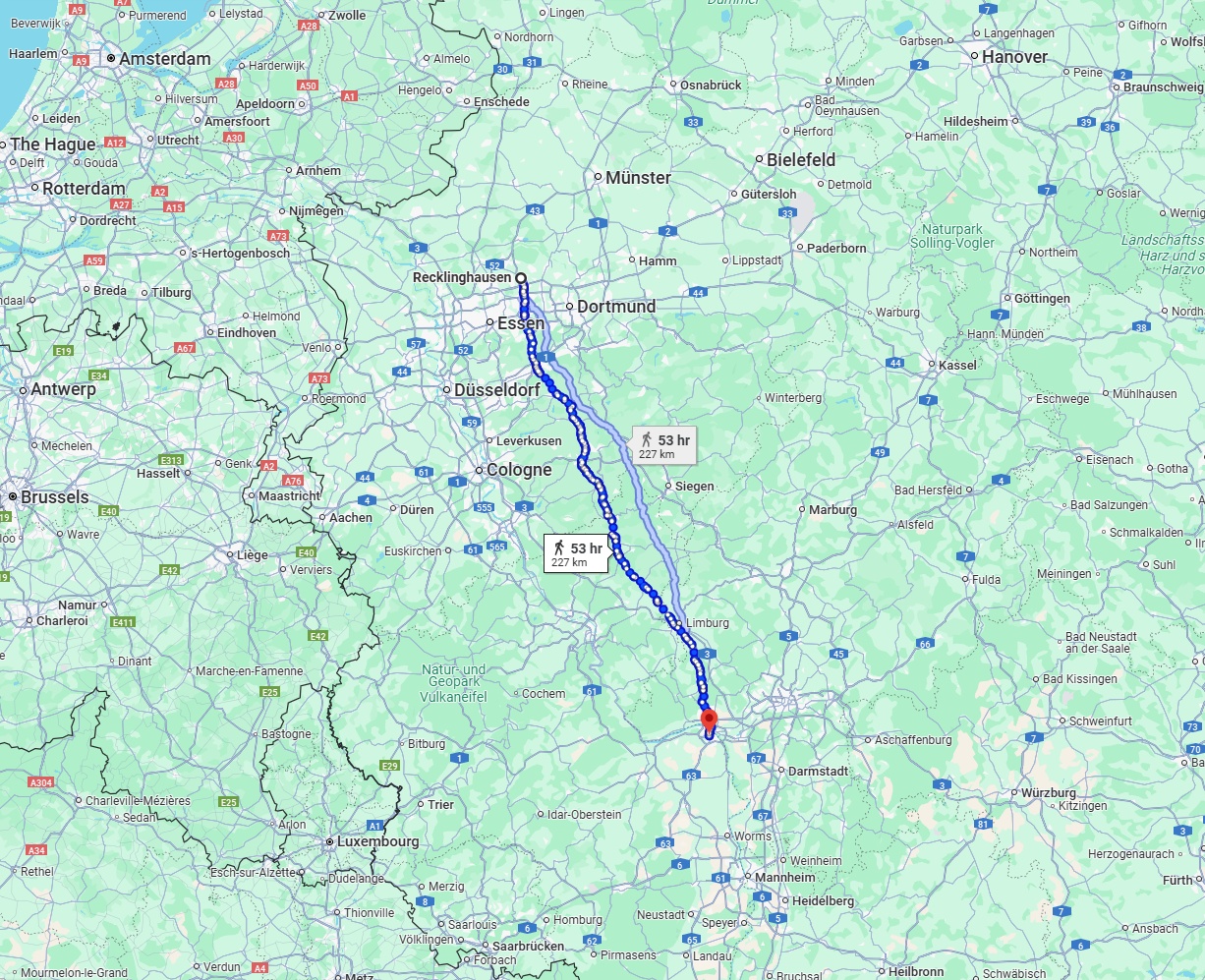 Anreise von Recklinghausen Zu Mainz Über 