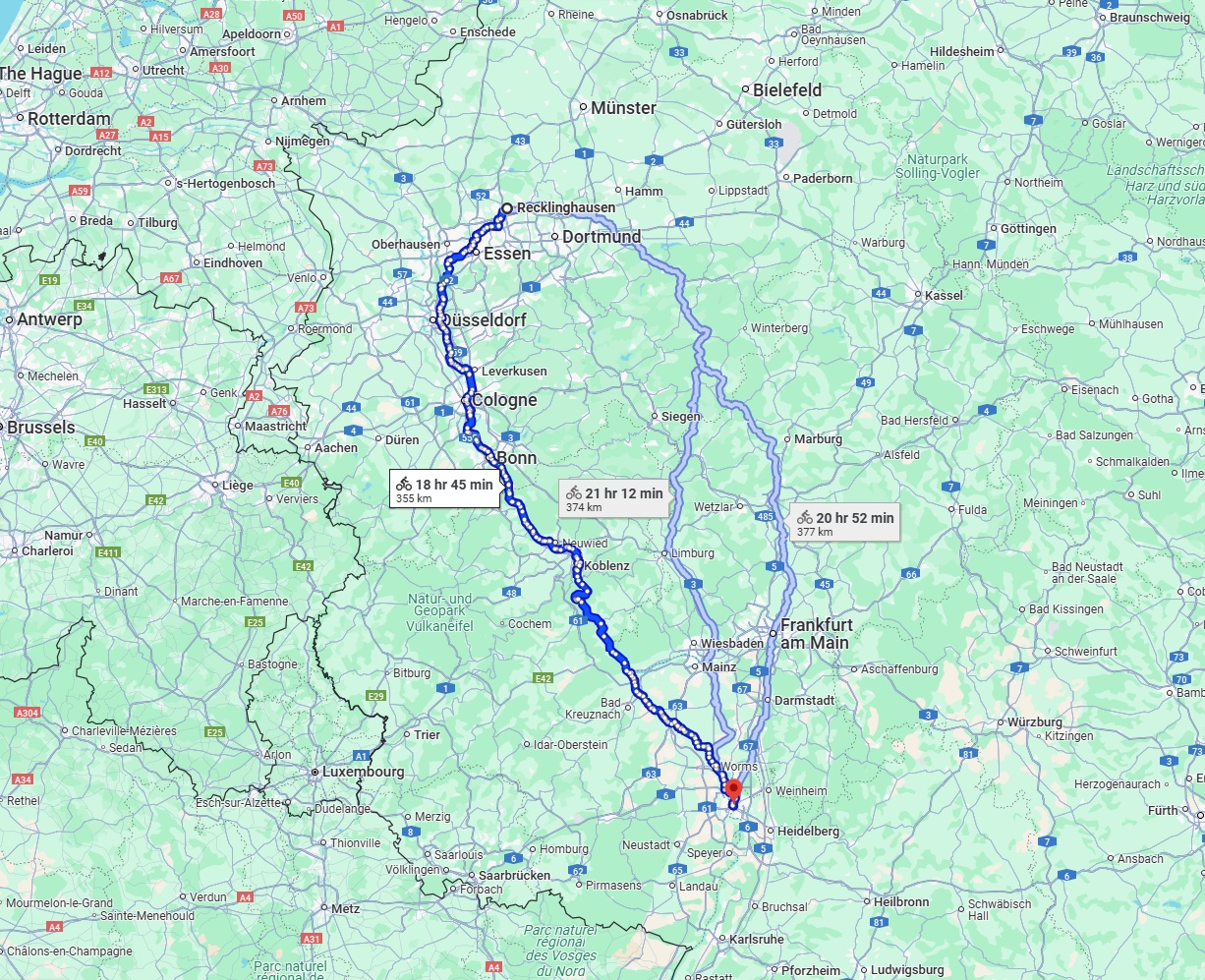 Anreise von Recklinghausen Zu Mannheim Über 