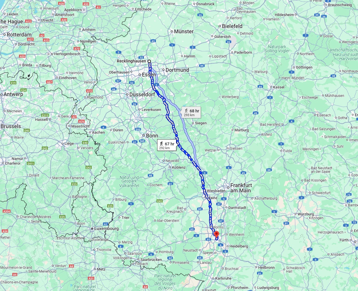 Anreise von Recklinghausen Zu Mannheim Über 
