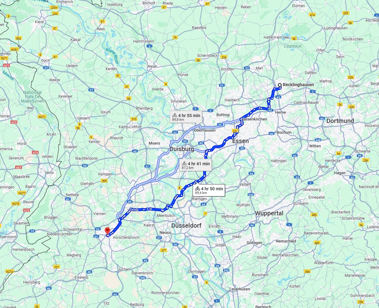Anreise von Recklinghausen Zu Mönchengladbach Über 