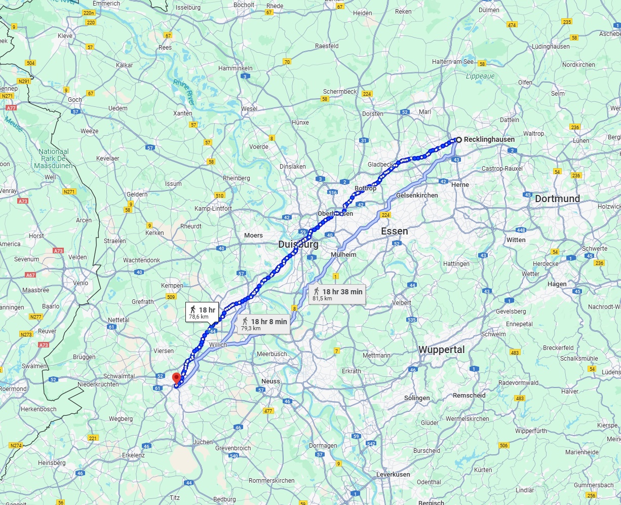 Anreise von Recklinghausen Zu Mönchengladbach Über 