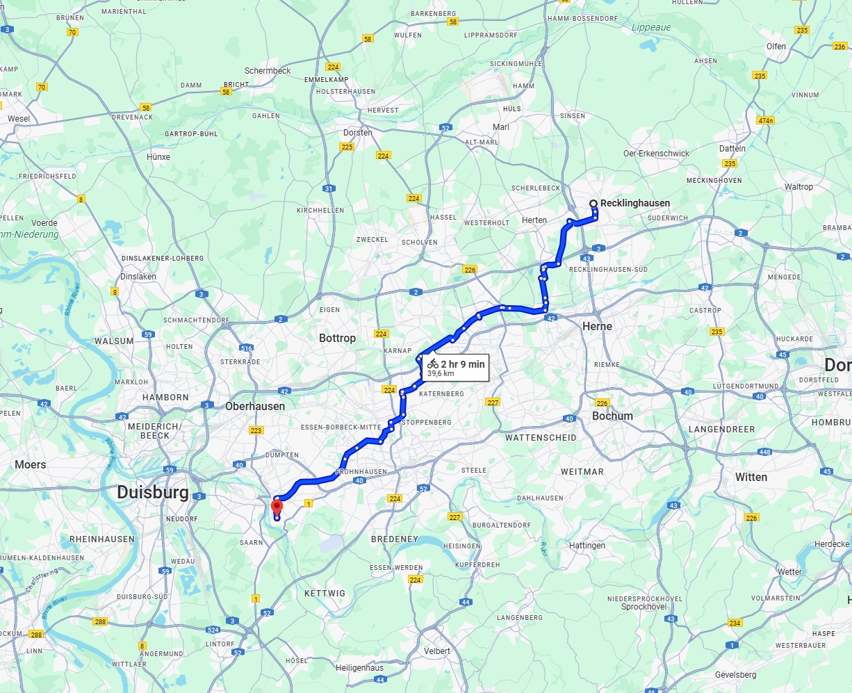 Anreise von Recklinghausen Zu Mülheim an der Ruhr Über 