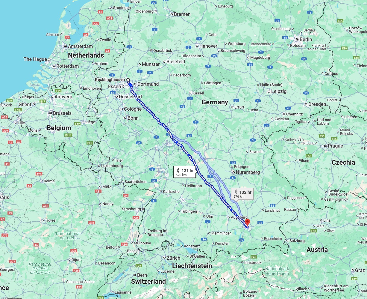 Anreise von Recklinghausen Zu München Über 