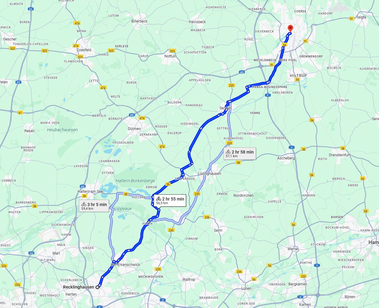 Anreise von Recklinghausen Zu Münster Über 