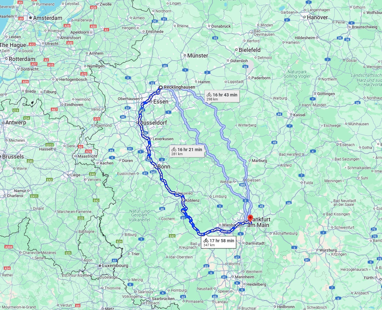 Anreise von Recklinghausen Zu Offenbach am Main Über 