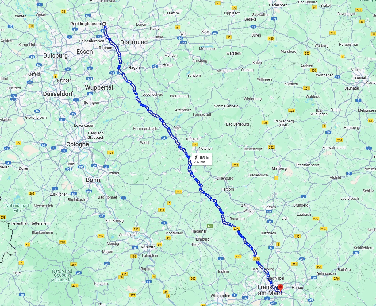 Anreise von Recklinghausen Zu Offenbach am Main Über 