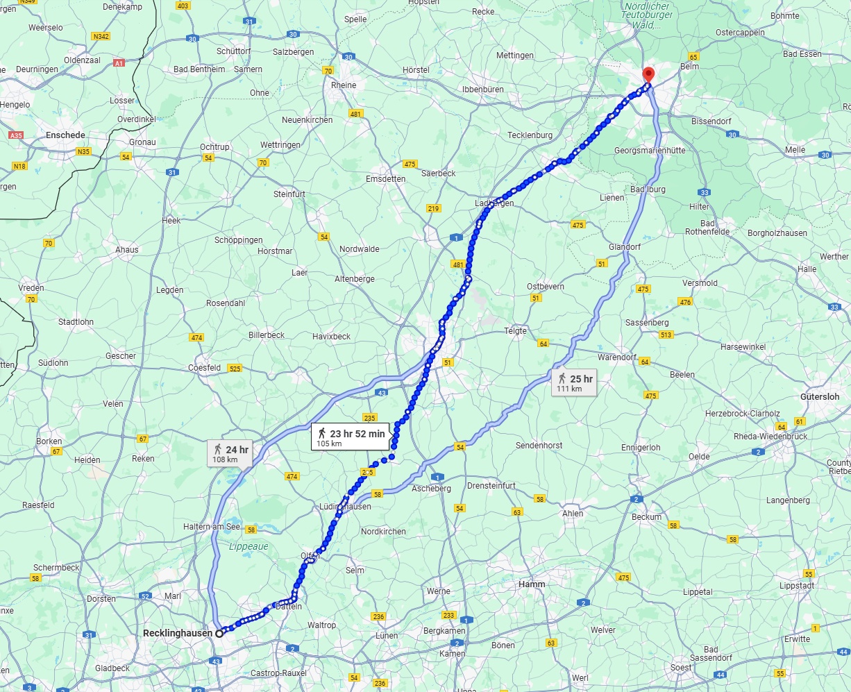 Anreise von Recklinghausen Zu Osnabrück Über 