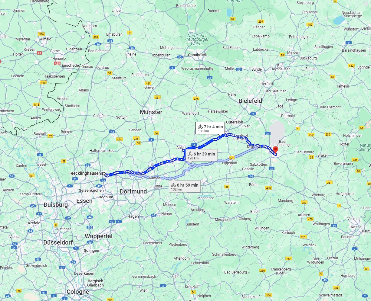 Anreise von Recklinghausen Zu Paderborn Über 