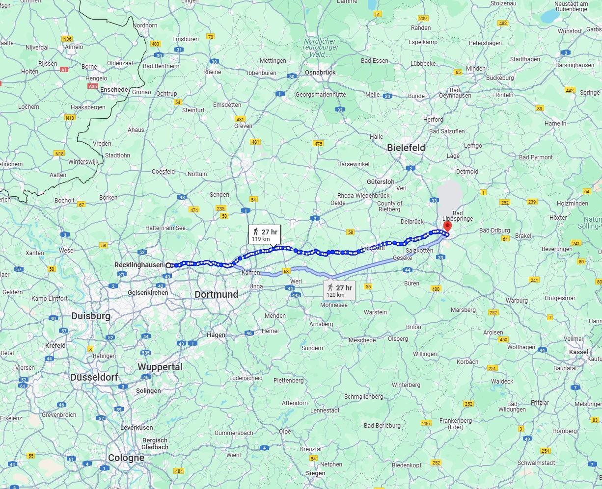 Anreise von Recklinghausen Zu Paderborn Über 