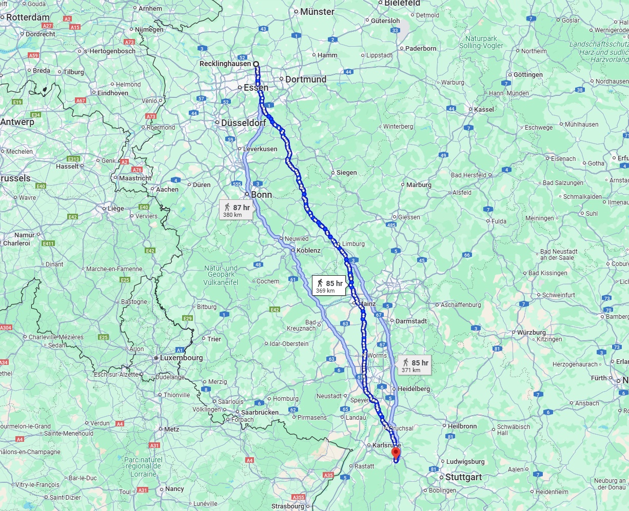 Anreise von Recklinghausen Zu Pforzheim Über 