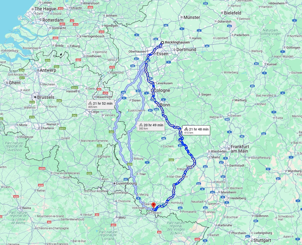 Anreise von Recklinghausen Zu Saarbrücken Über 