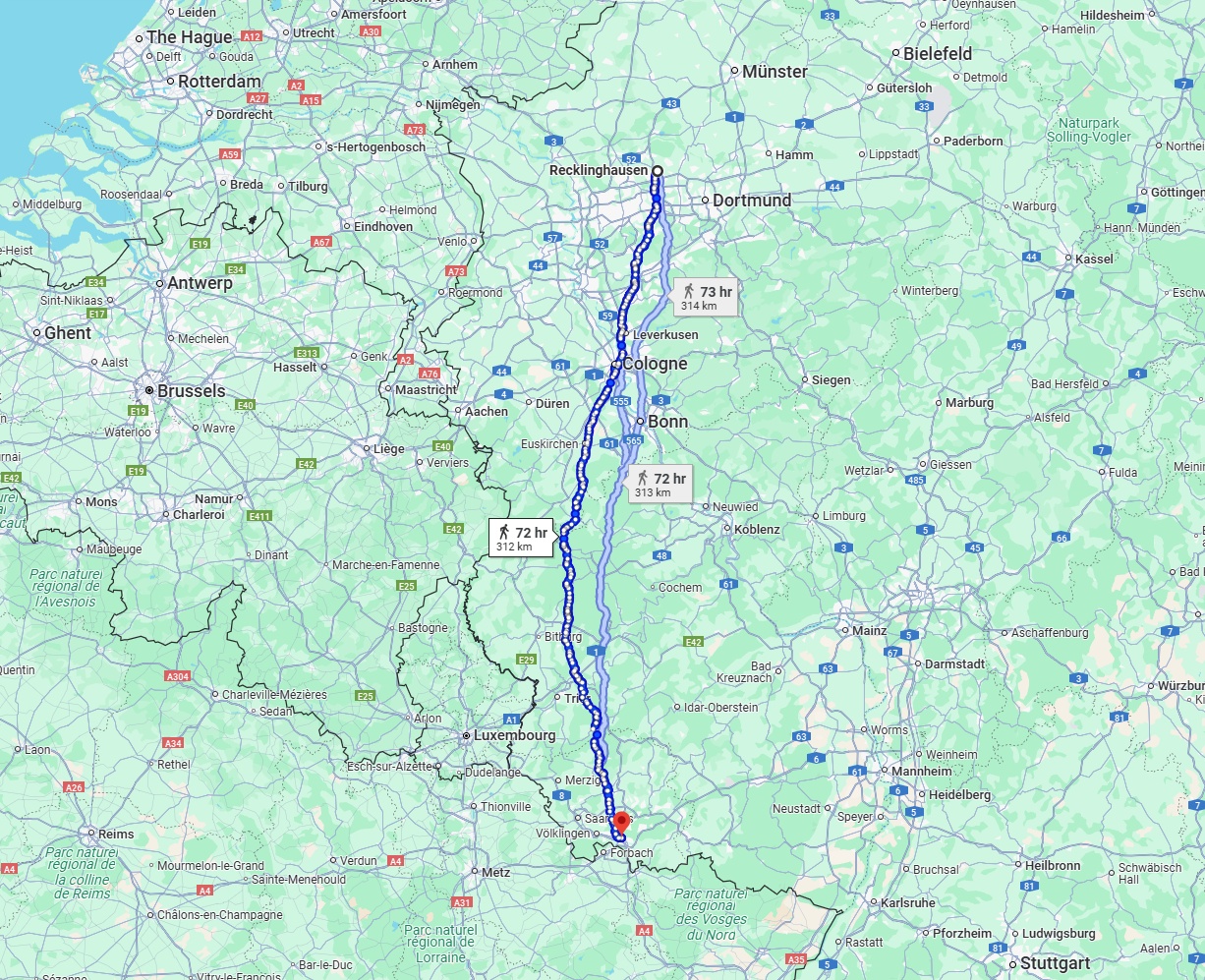 Anreise von Recklinghausen Zu Saarbrücken Über 