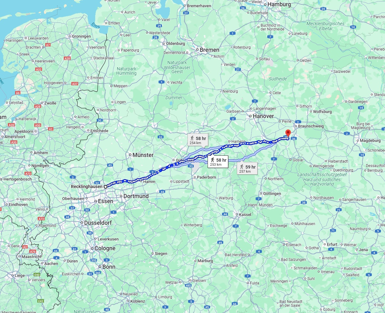 Anreise von Recklinghausen Zu Salzgitter Über 