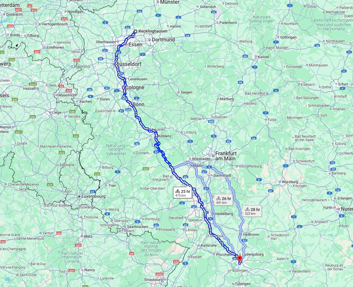 Anreise von Recklinghausen Zu Stuttgart Über 