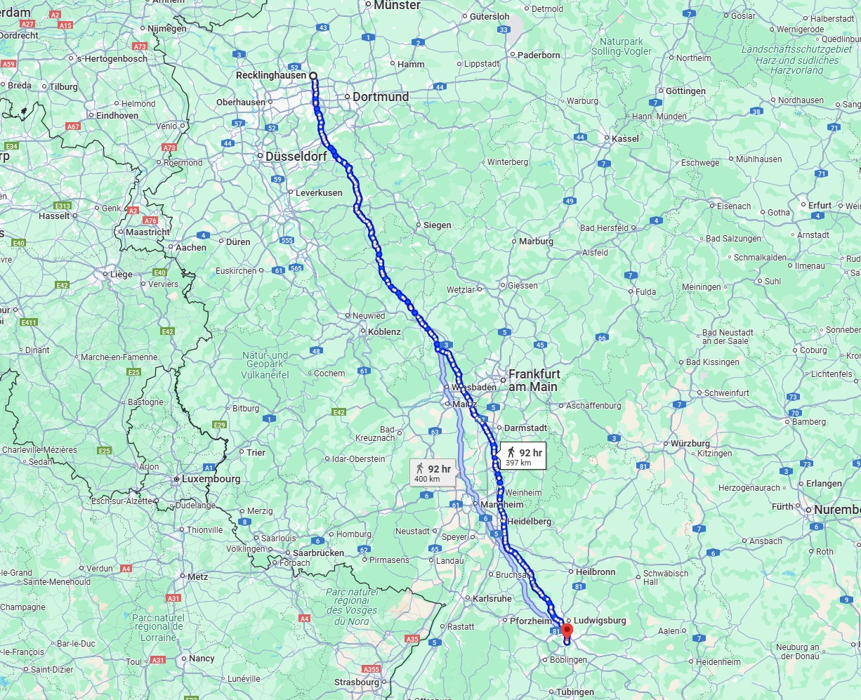 Anreise von Recklinghausen Zu Stuttgart Über 