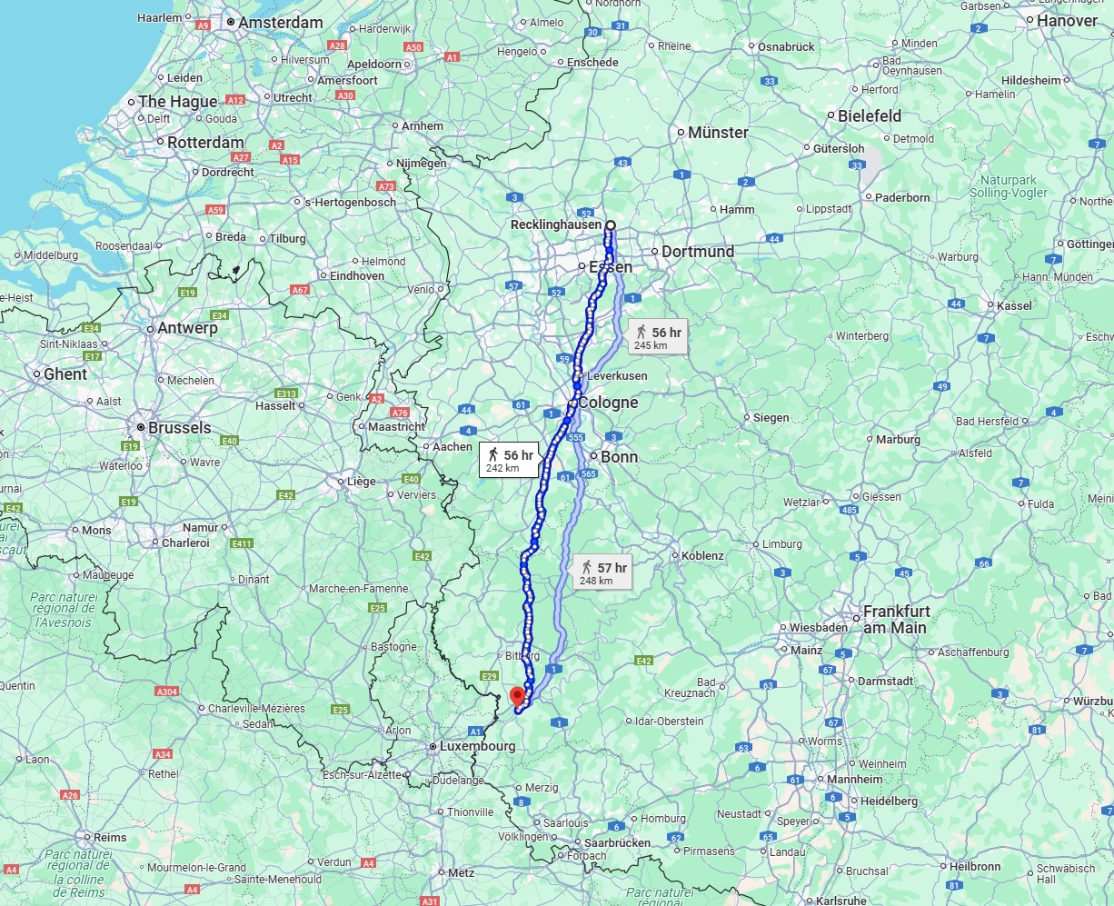 Anreise von Recklinghausen Zu Trier Über 