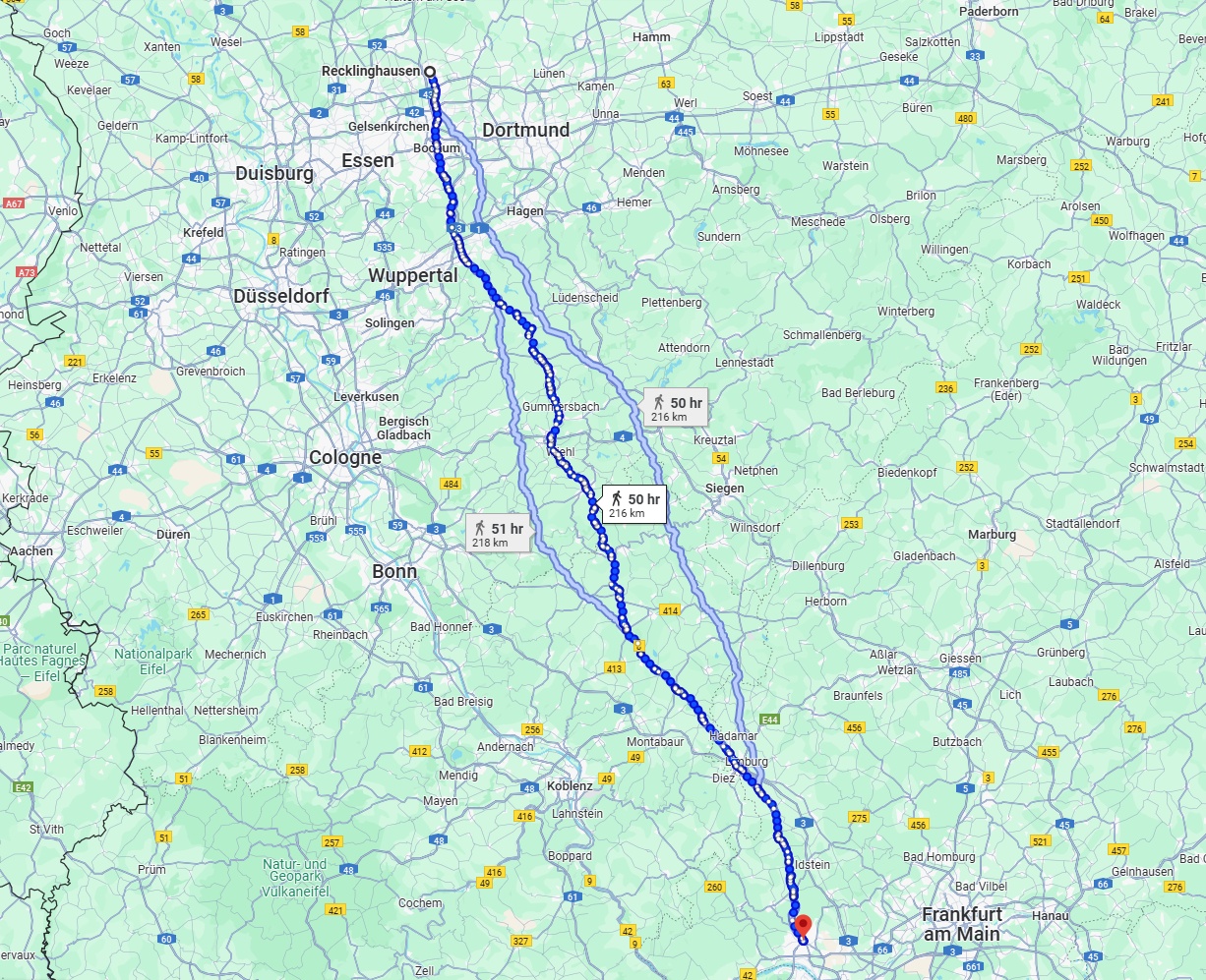 Anreise von Recklinghausen Zu Wiesbaden Über 