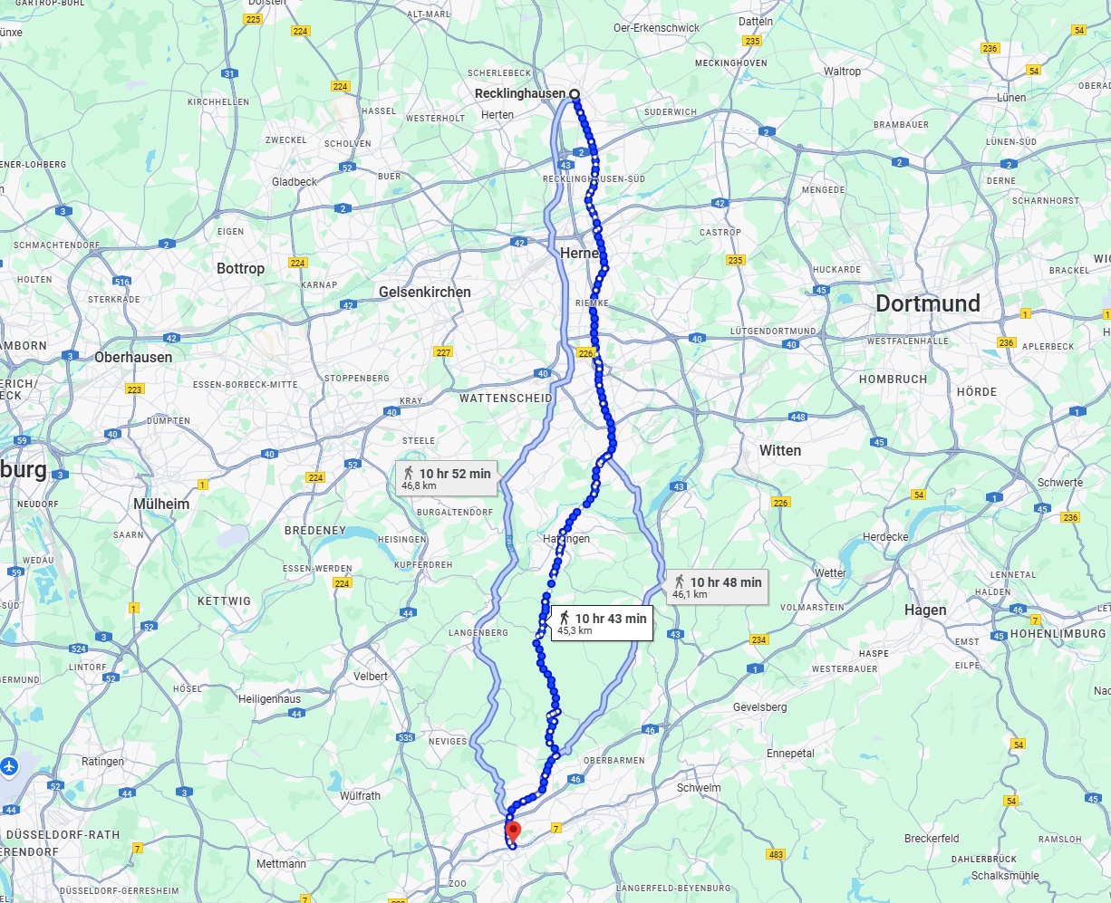 Anreise von Recklinghausen Zu Wuppertal Über 