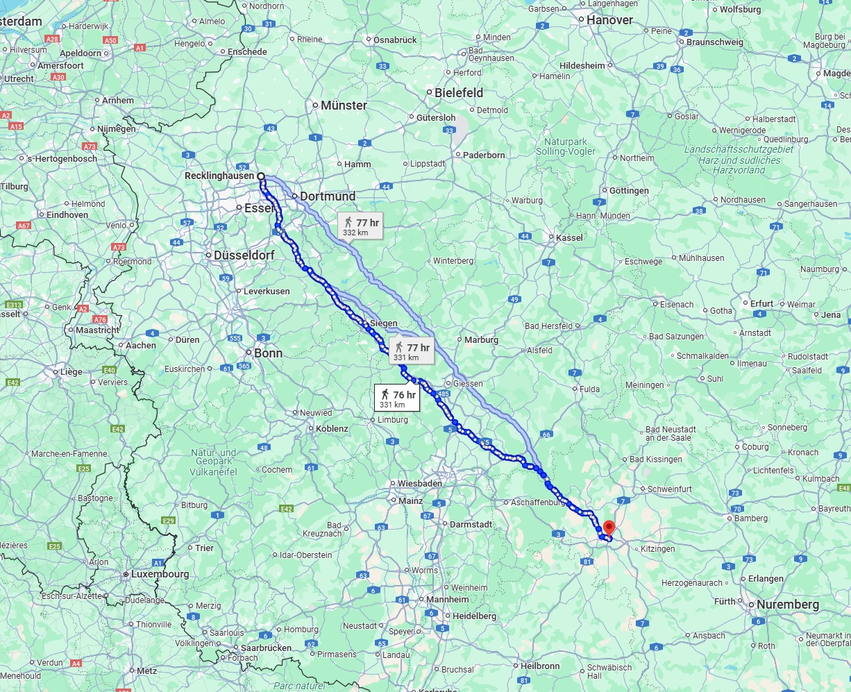 Anreise von Recklinghausen Zu Würzburg Über 