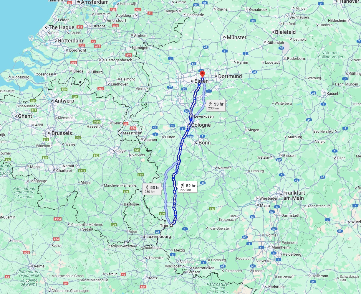 Anreise von Trier Zu Bochum Über 