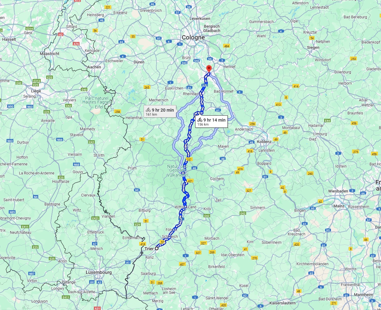 Anreise von Trier Zu Bonn Über 