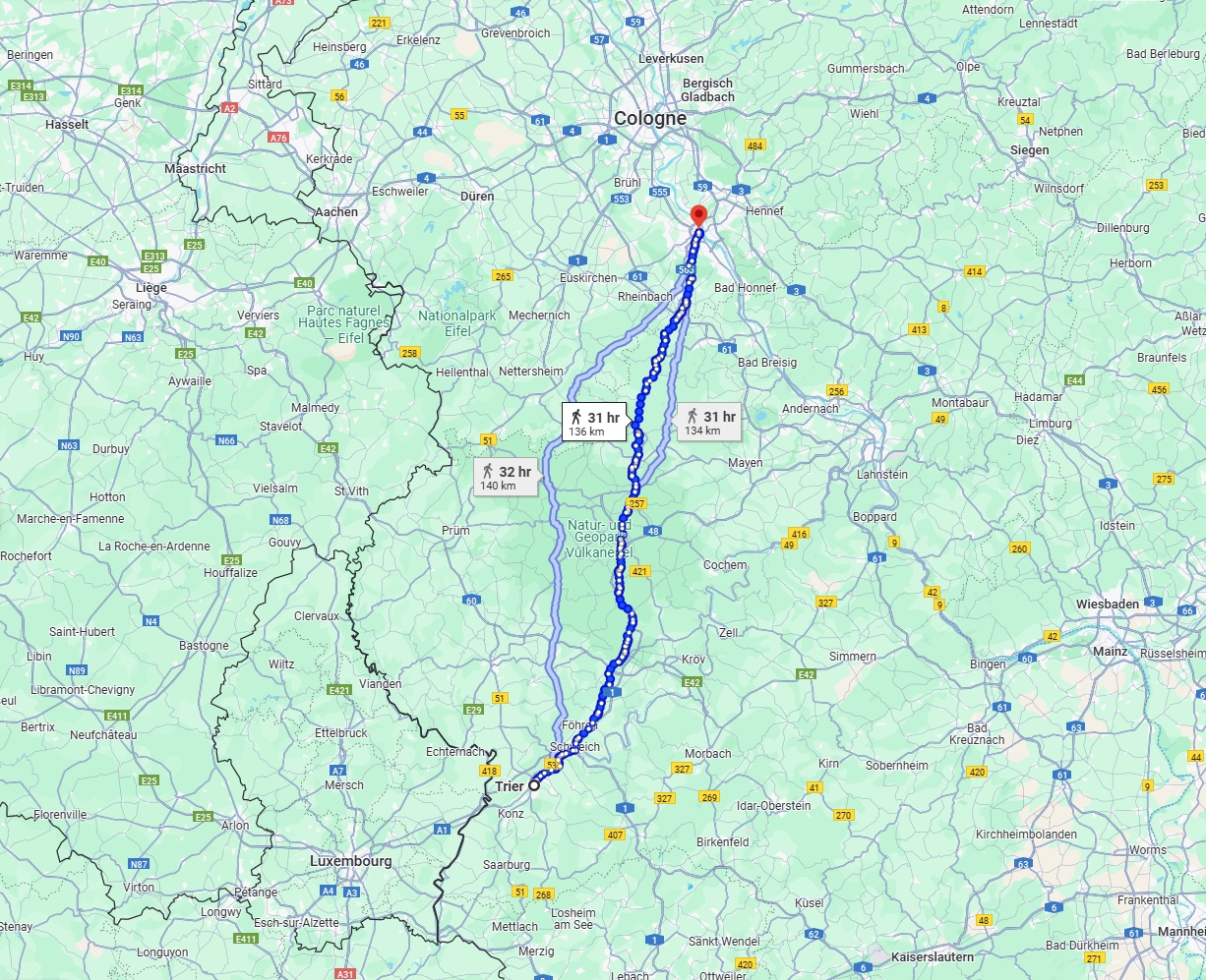 Anreise von Trier Zu Bonn Über 