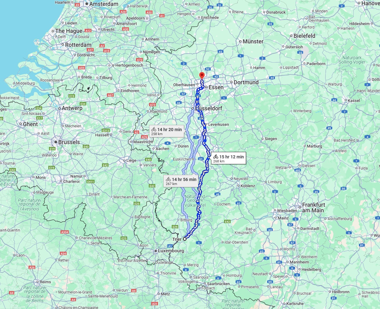 Anreise von Trier Zu Bottrop Über 