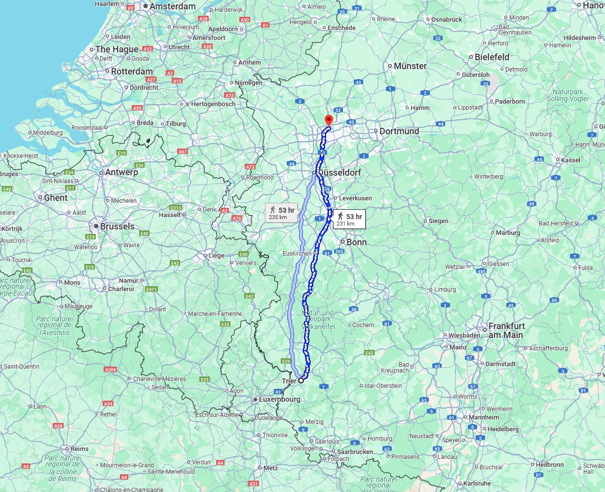Anreise von Trier Zu Bottrop Über 