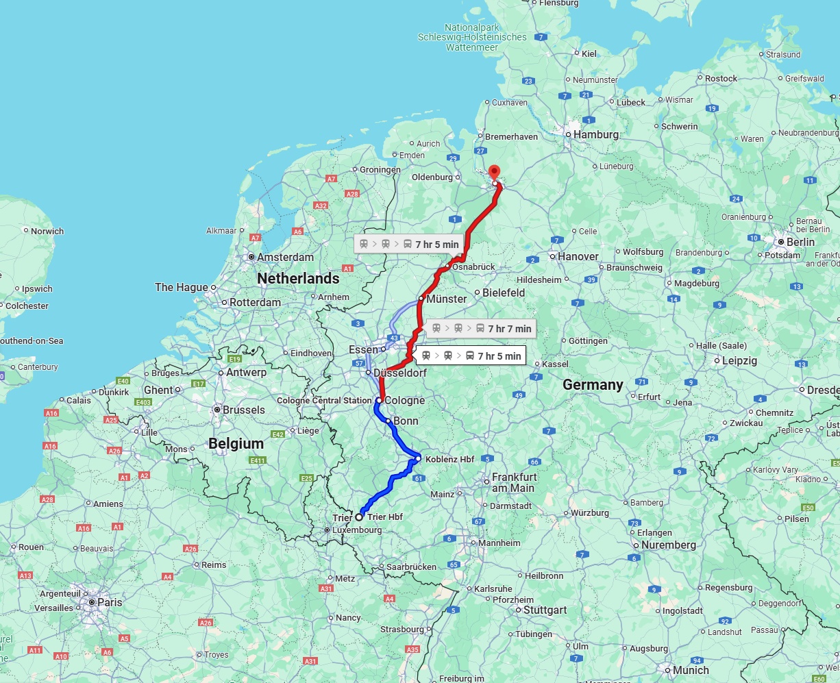 Anreise von Trier Zu Bremen Über 