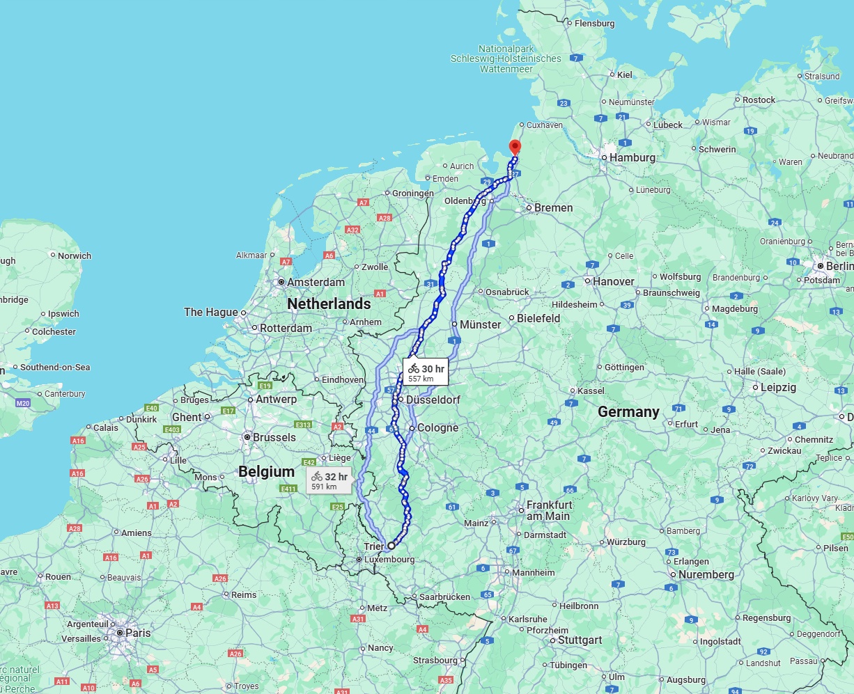Anreise von Trier Zu Bremerhaven Über 
