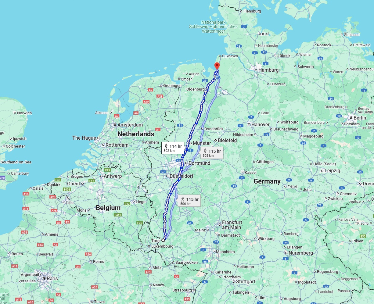 Anreise von Trier Zu Bremerhaven Über 