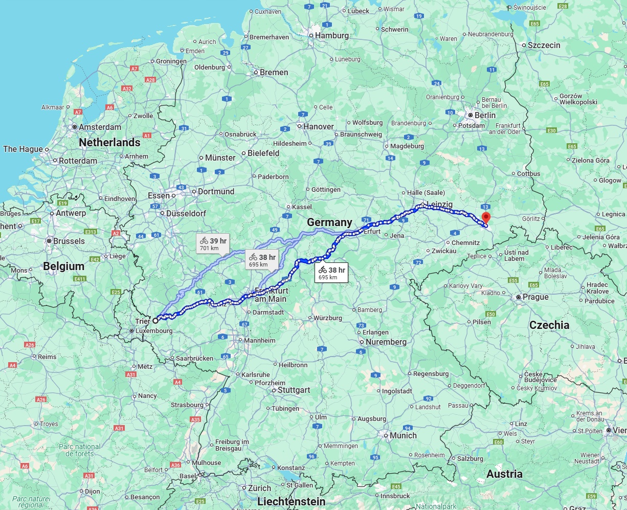 Anreise von Trier Zu Dresden Über 