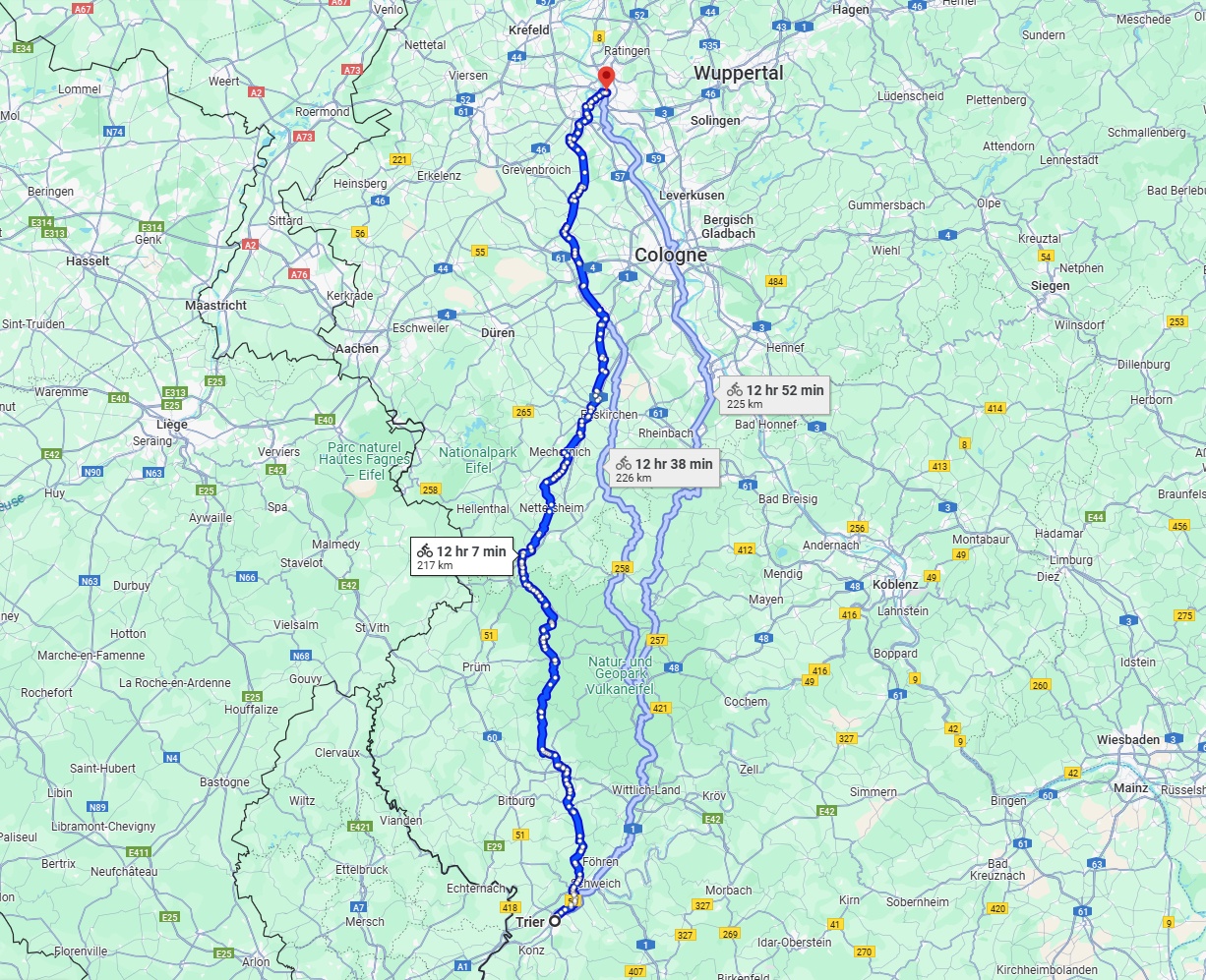 Anreise von Trier Zu Düsseldorf Über 