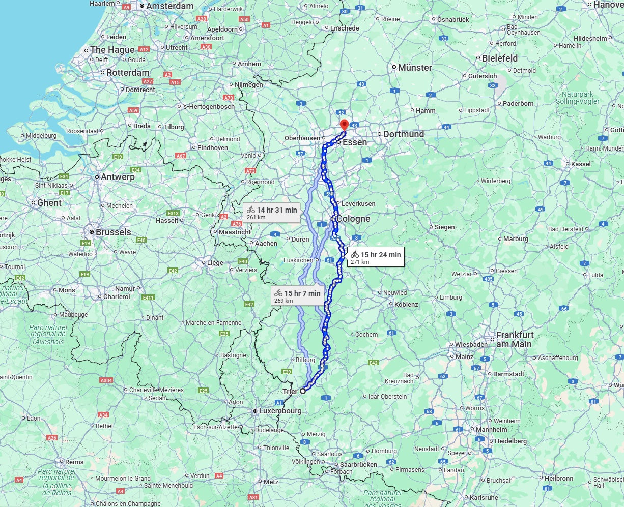Anreise von Trier Zu Gelsenkirchen Über 