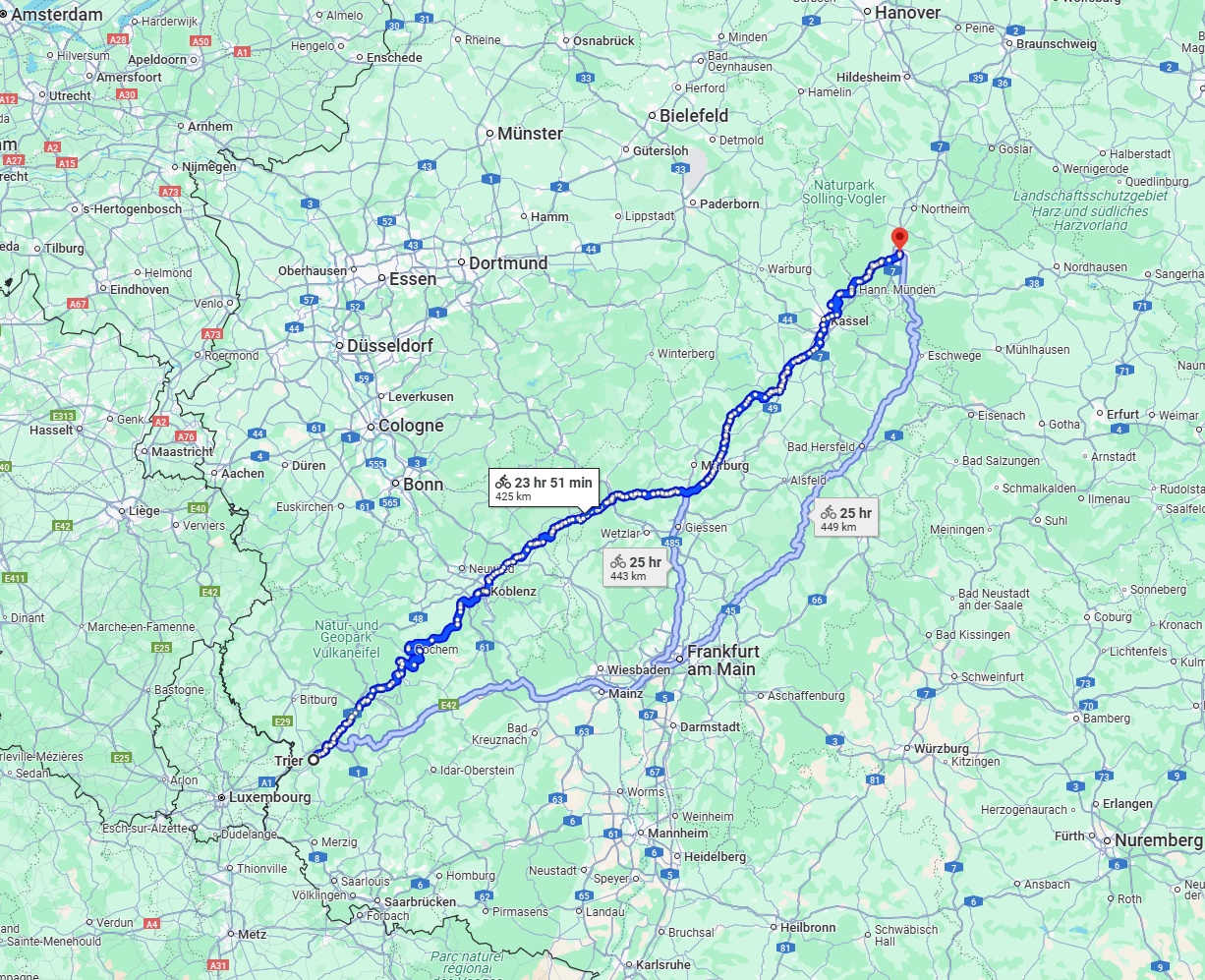 Anreise von Trier Zu Göttingen Über 