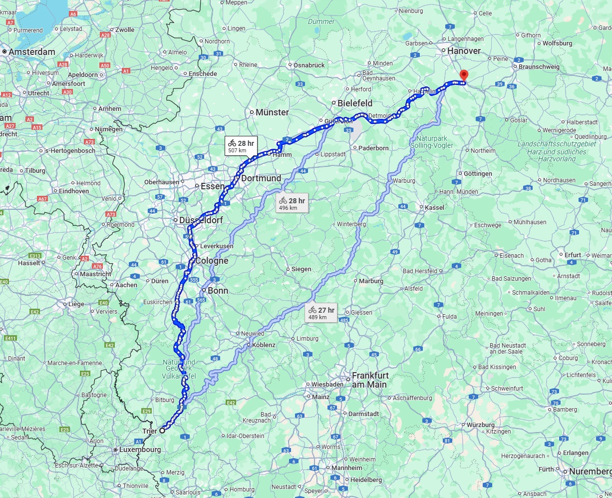 Anreise von Trier Zu Hildesheim Über 