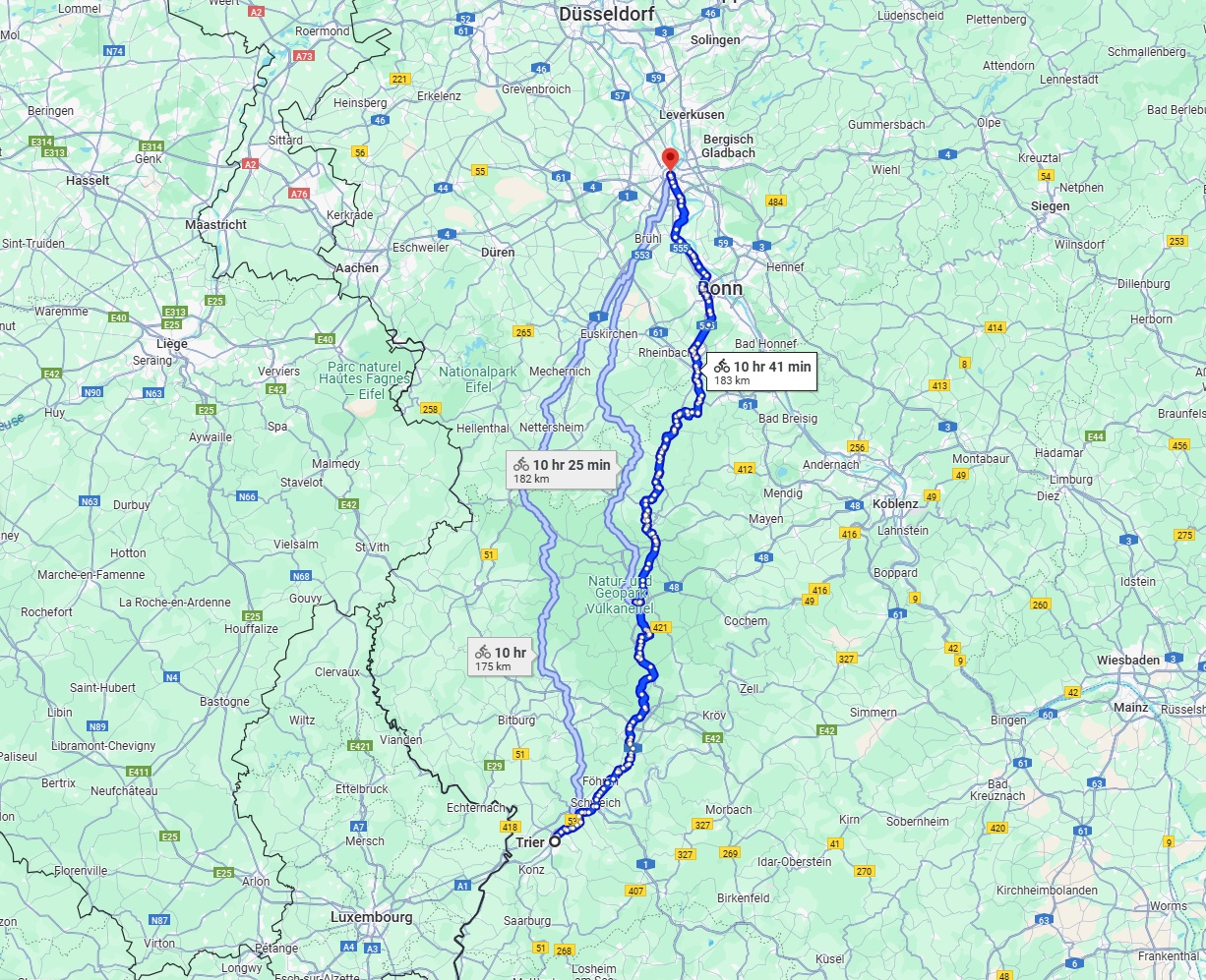 Anreise von Trier Zu Köln Über 