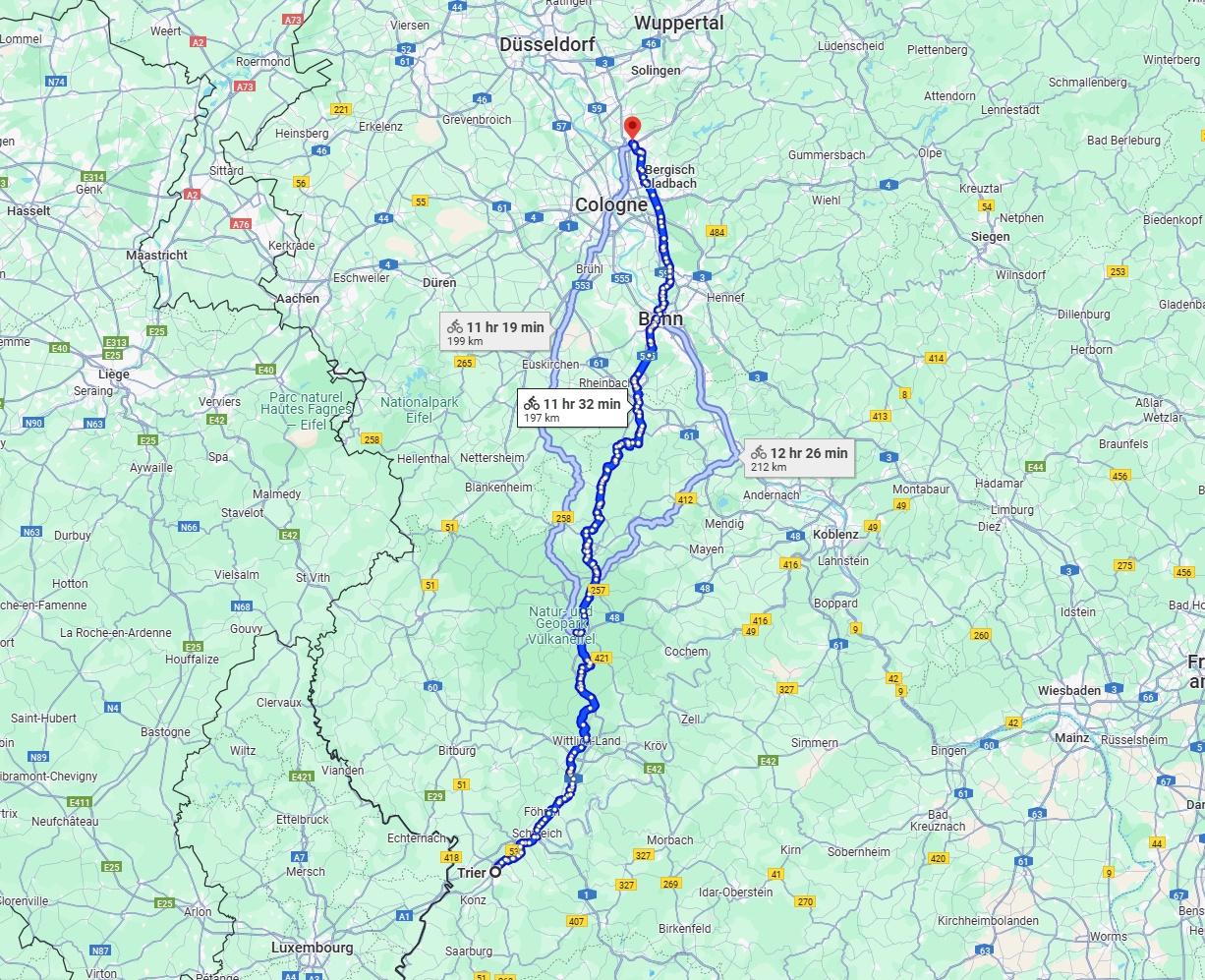 Anreise von Trier Zu Leverkusen Über 