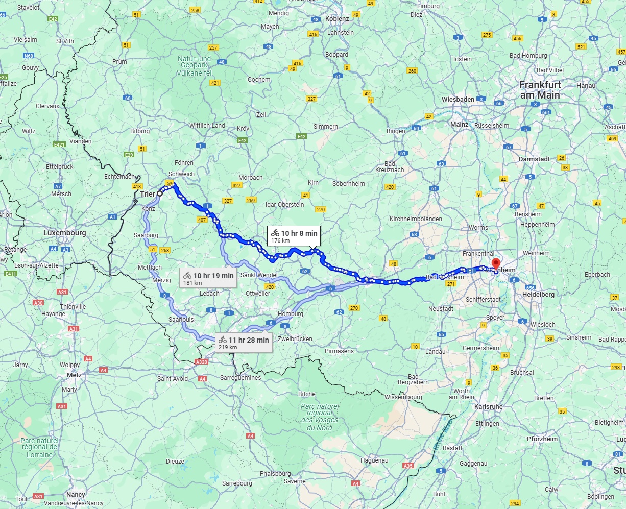 Anreise von Trier Zu Ludwigshafen am Rhein Über 
