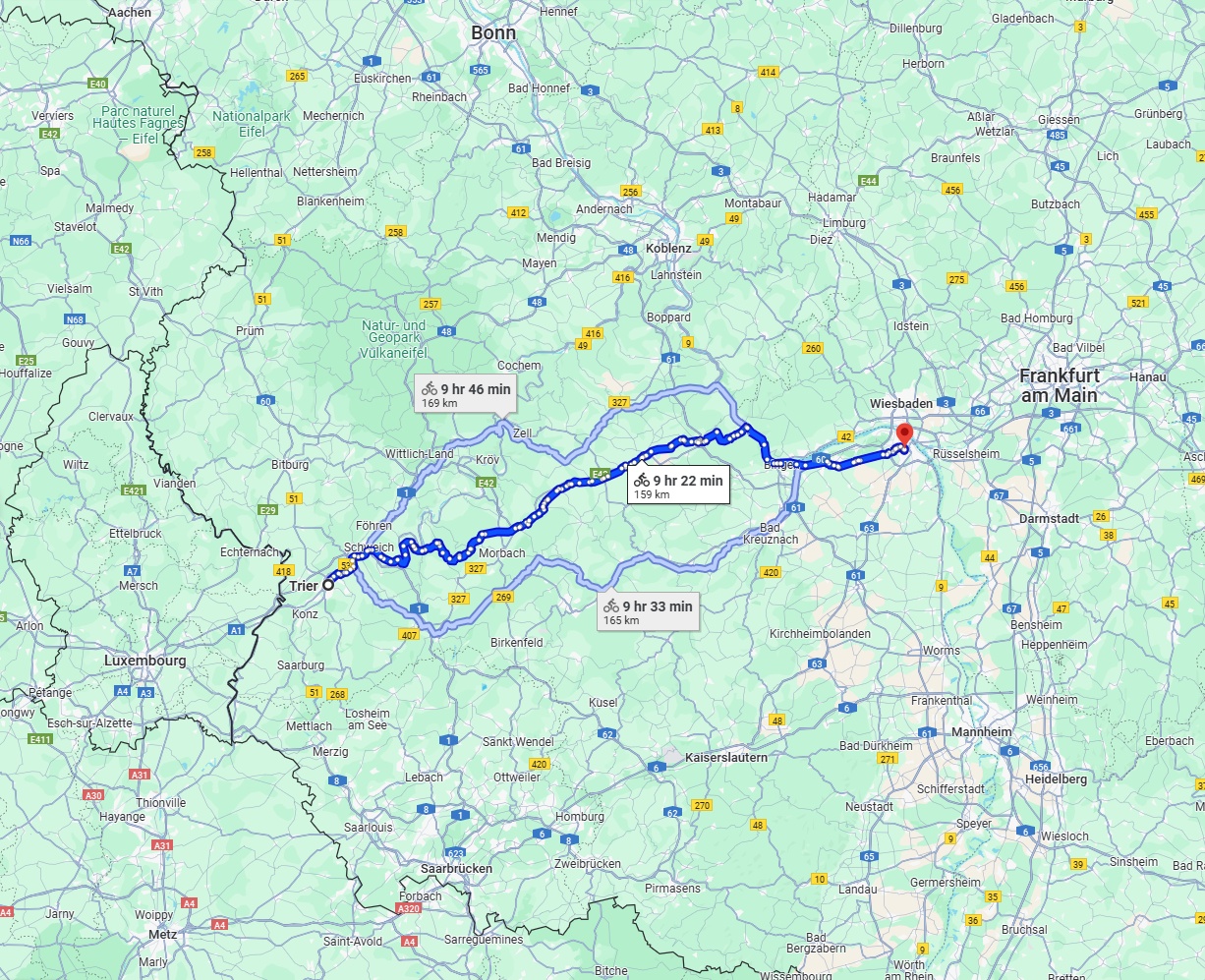 Anreise von Trier Zu Mainz Über 