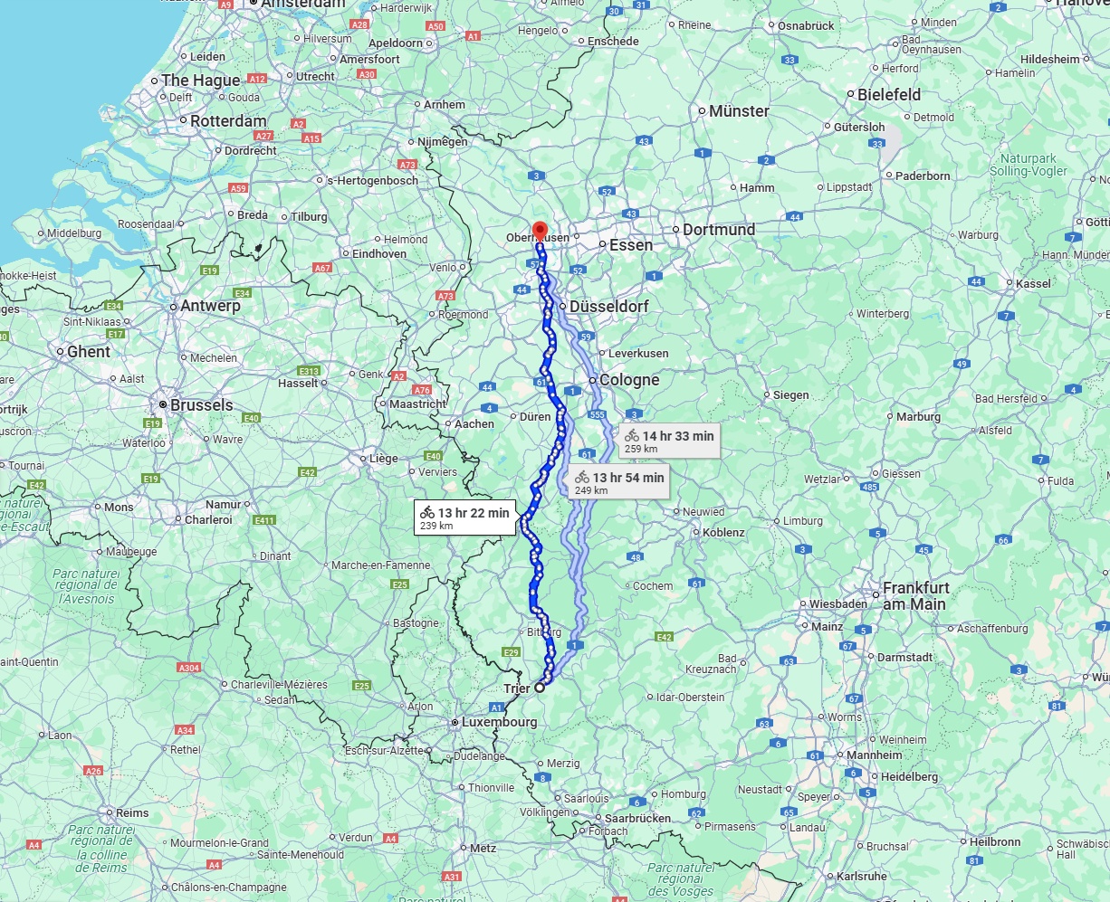 Anreise von Trier Zu Moers Über 