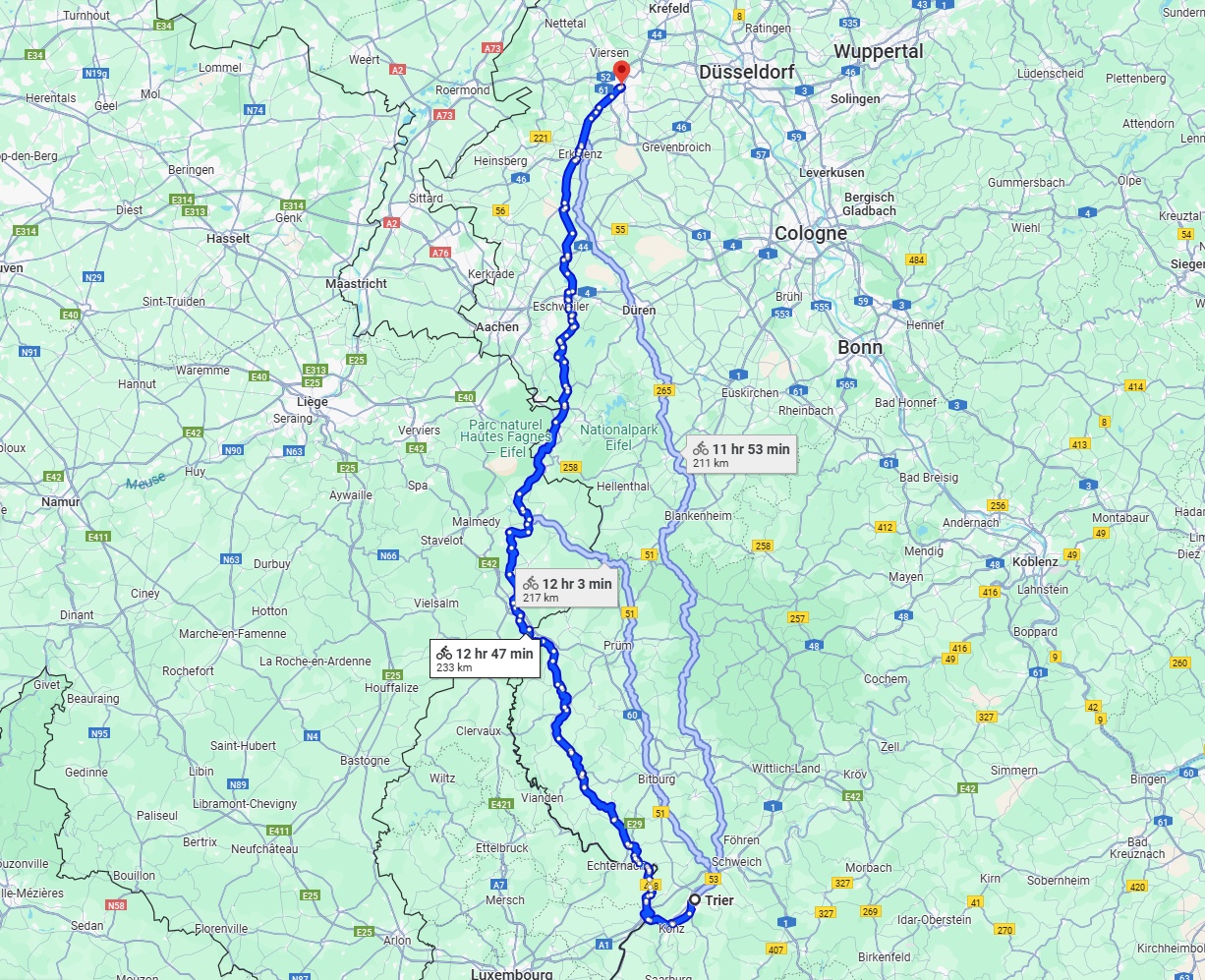 Anreise von Trier Zu Mönchengladbach Über 