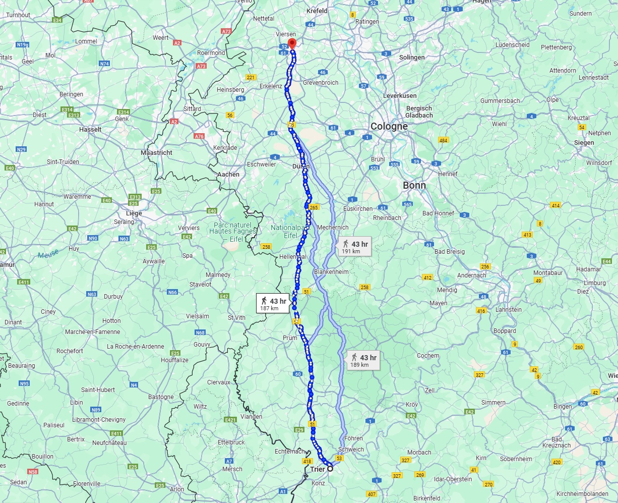 Anreise von Trier Zu Mönchengladbach Über 